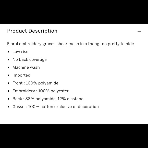 LUXE embroidery thong panty - Picture 4 of 4